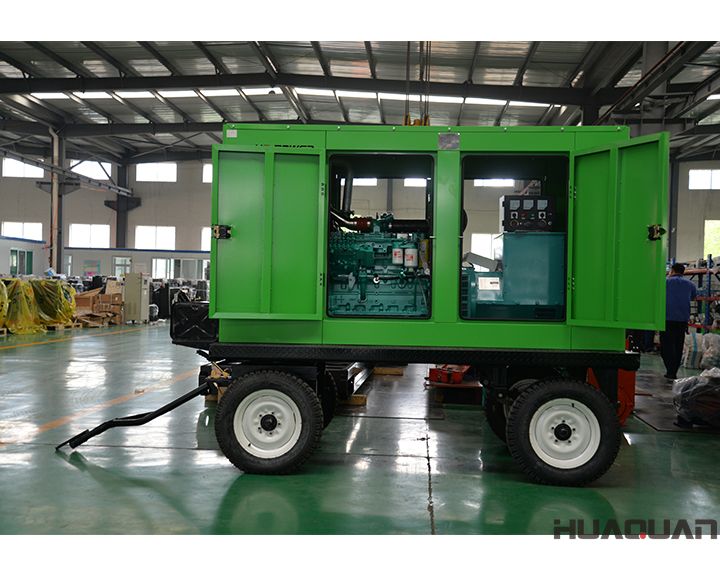華全動力一臺50kw含棚移動拖車發電機組3月26日發往江蘇省