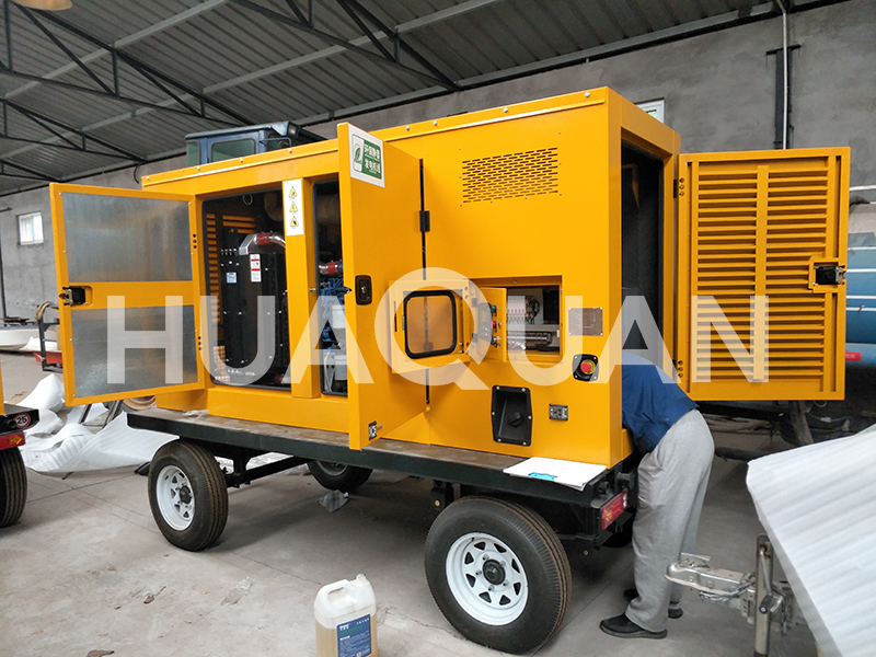 廣東省海豐縣拌合站300kW移動式發(fā)電機組電站